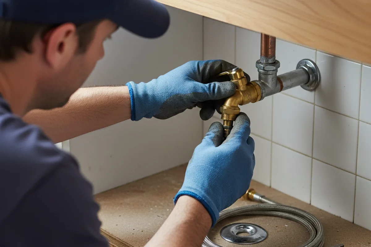 Shutoff valve and fitting work during Emergency Plumbing in Clemmons